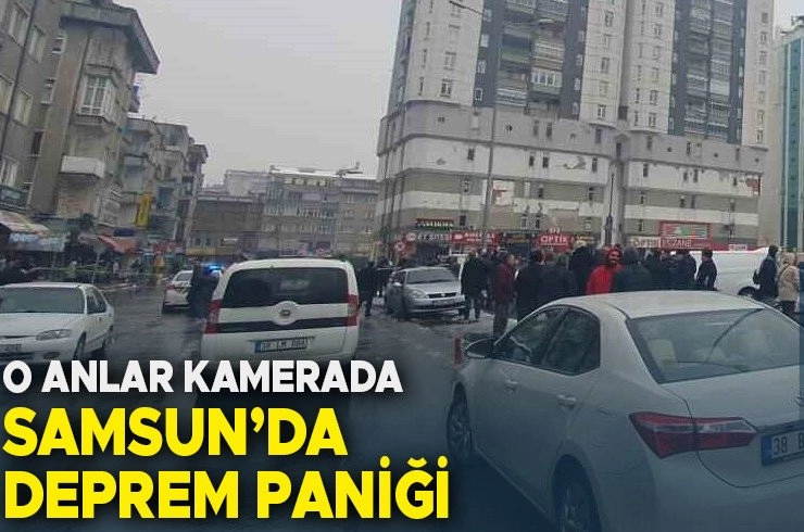 Samsun'da deprem paniği. O anlar kamerada Görseli