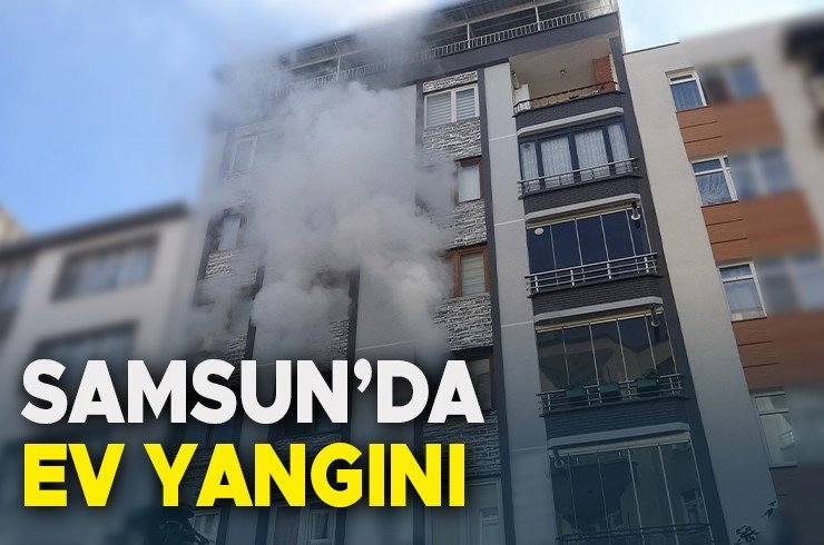Samsun'da ev yangını Görseli